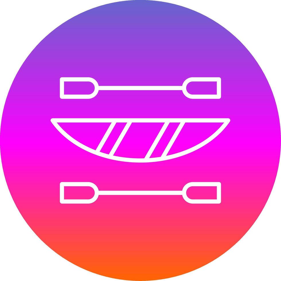 Kayak Line Gradient Circle Icon vector