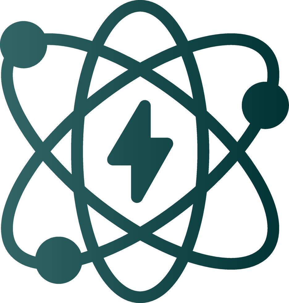 Atomic Energy Glyph Gradient Icon vector