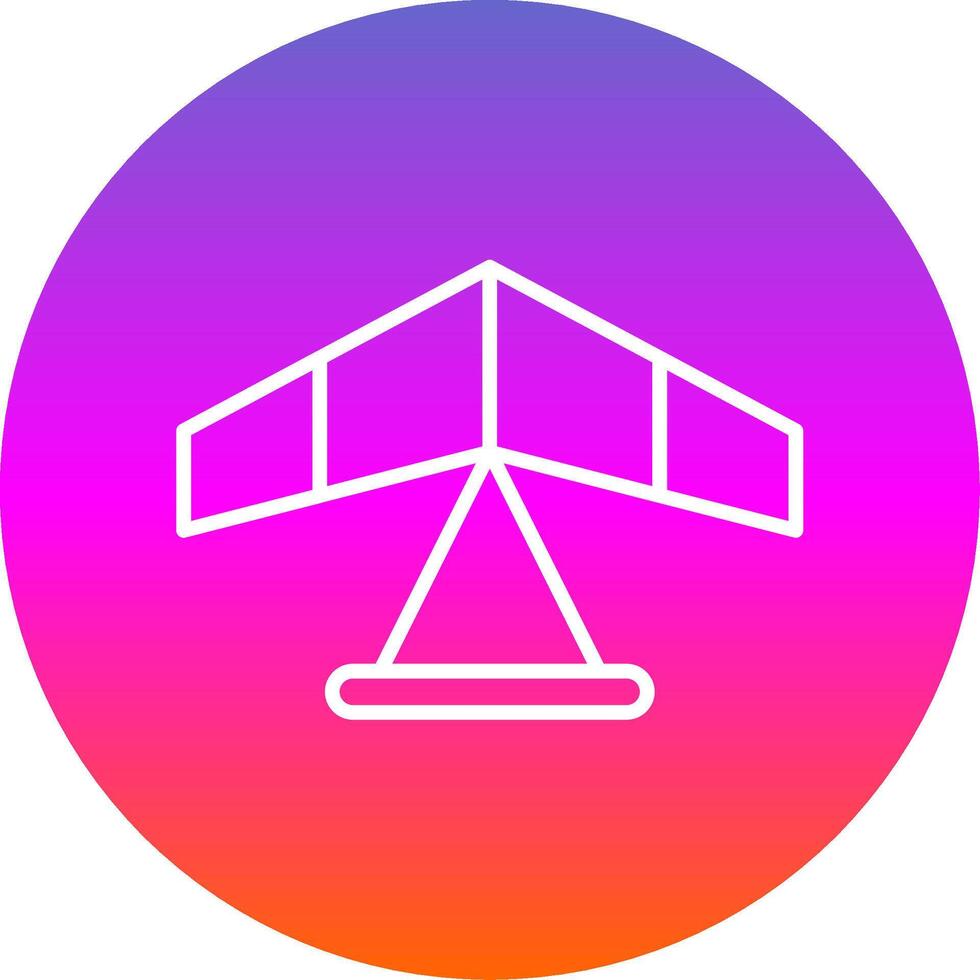 Gliding Line Gradient Circle Icon vector