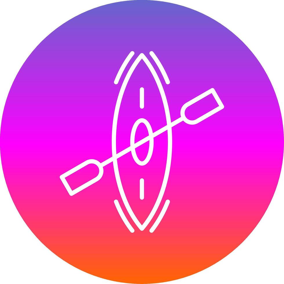 Kayak Line Gradient Circle Icon vector