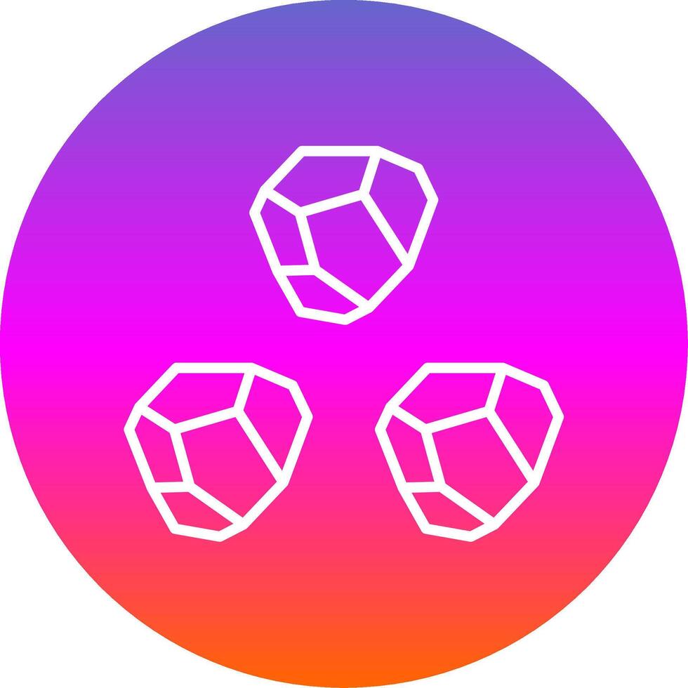 Boulder Line Gradient Circle Icon vector