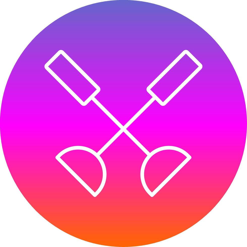 Paddle Line Gradient Circle Icon vector