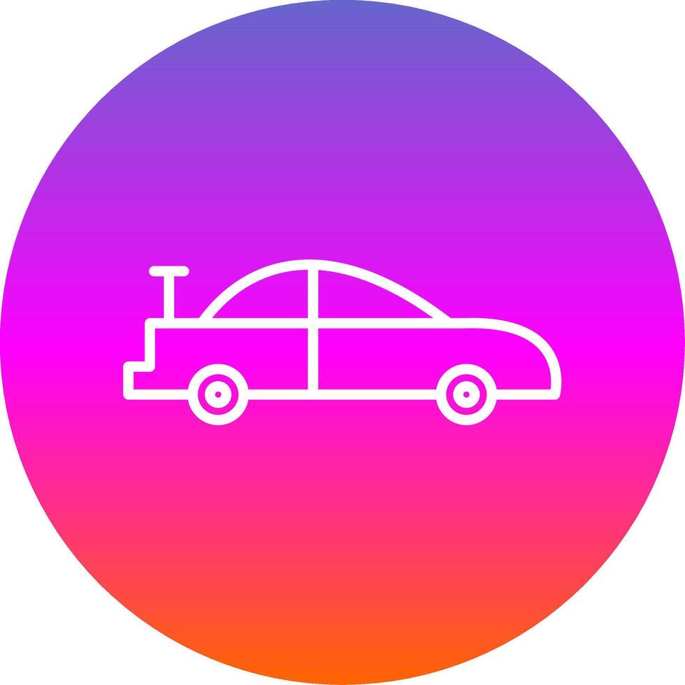 Car Line Gradient Circle Icon vector