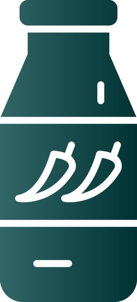 Chilli Sauce Glyph Gradient Icon vector