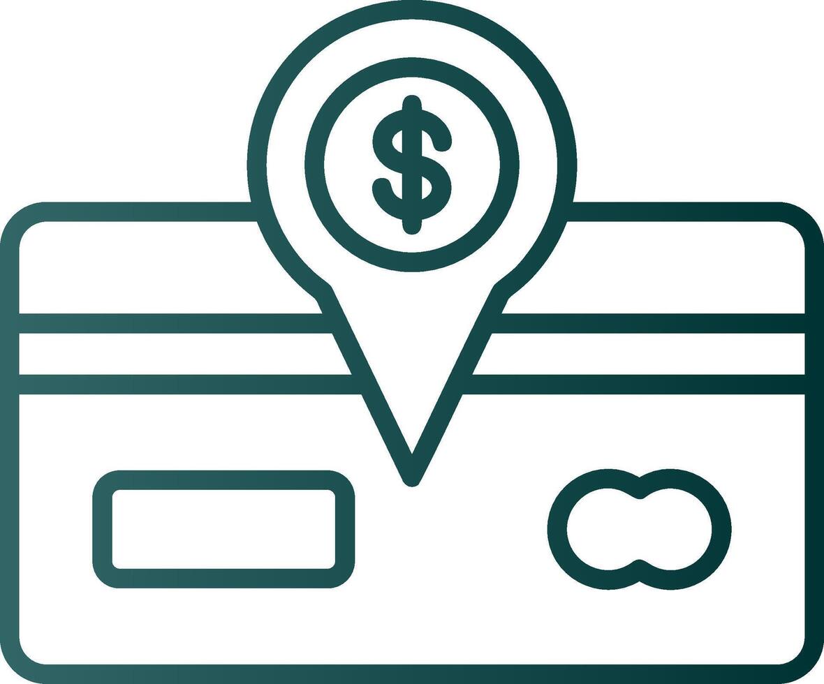 Direct Debit Line Gradient Icon vector