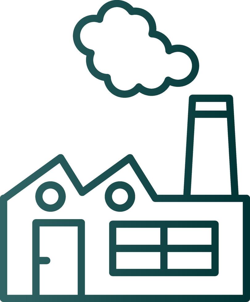 Factory Line Gradient Icon vector