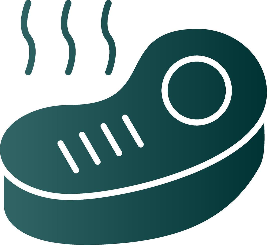 Steak Glyph Gradient Icon vector
