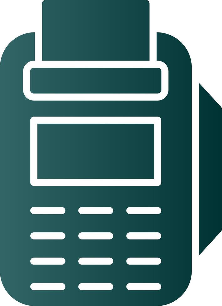 Pos Terminal Glyph Gradient Icon vector