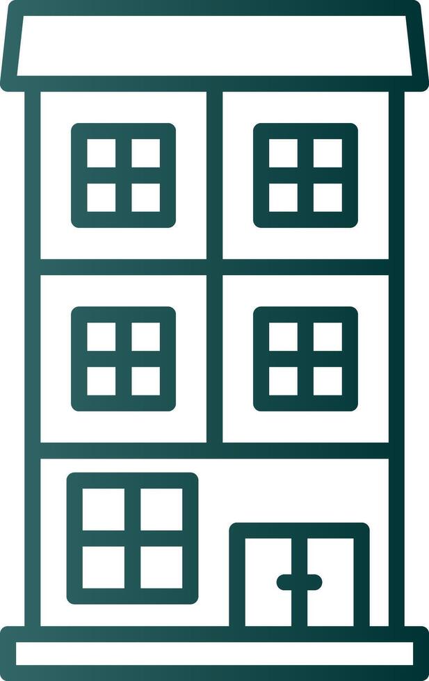 Appartment Line Gradient Icon vector