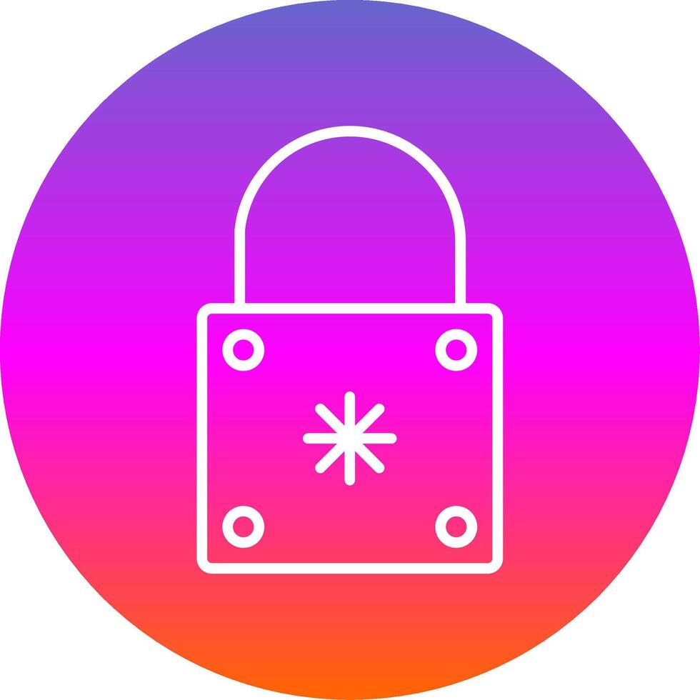 Padlock Line Gradient Circle Icon vector