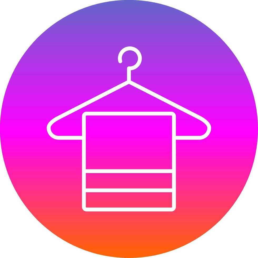 Hanger Line Gradient Circle Icon vector