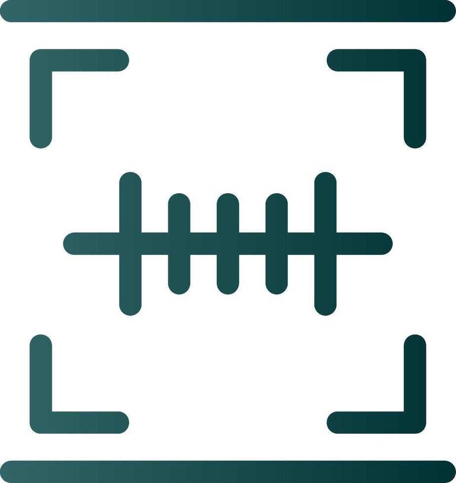Barcode Scan Glyph Gradient Icon vector