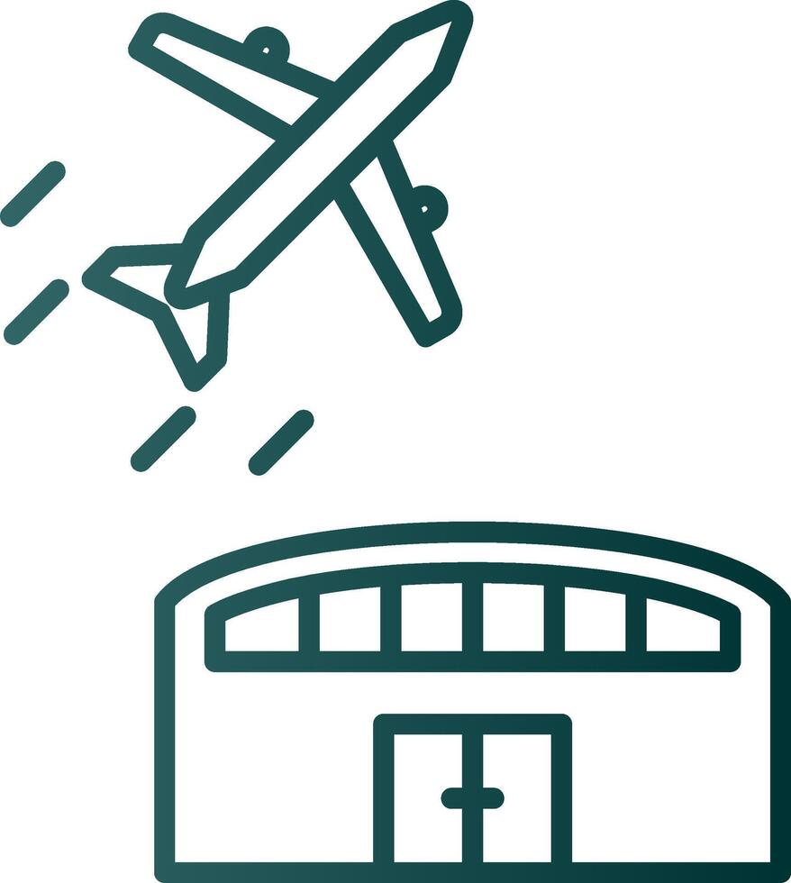 Airport Line Gradient Icon vector