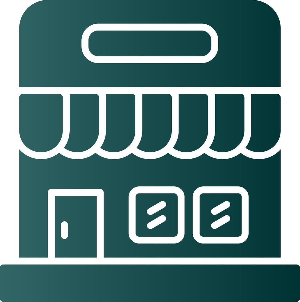 Supermarket Glyph Gradient Icon vector