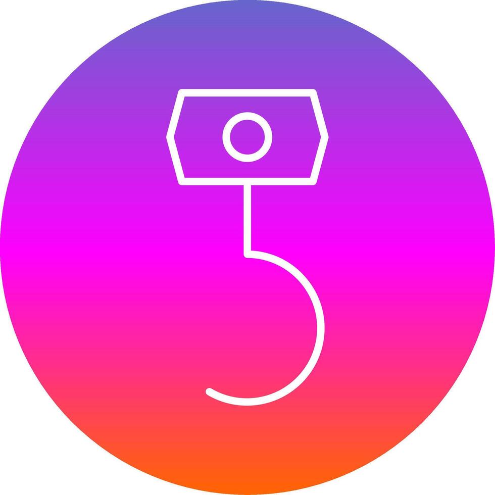 Hook Line Gradient Circle Icon vector