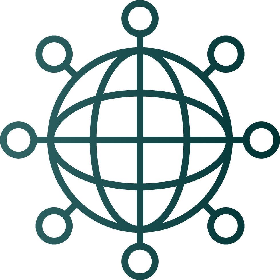 Internet Line Gradient Icon vector