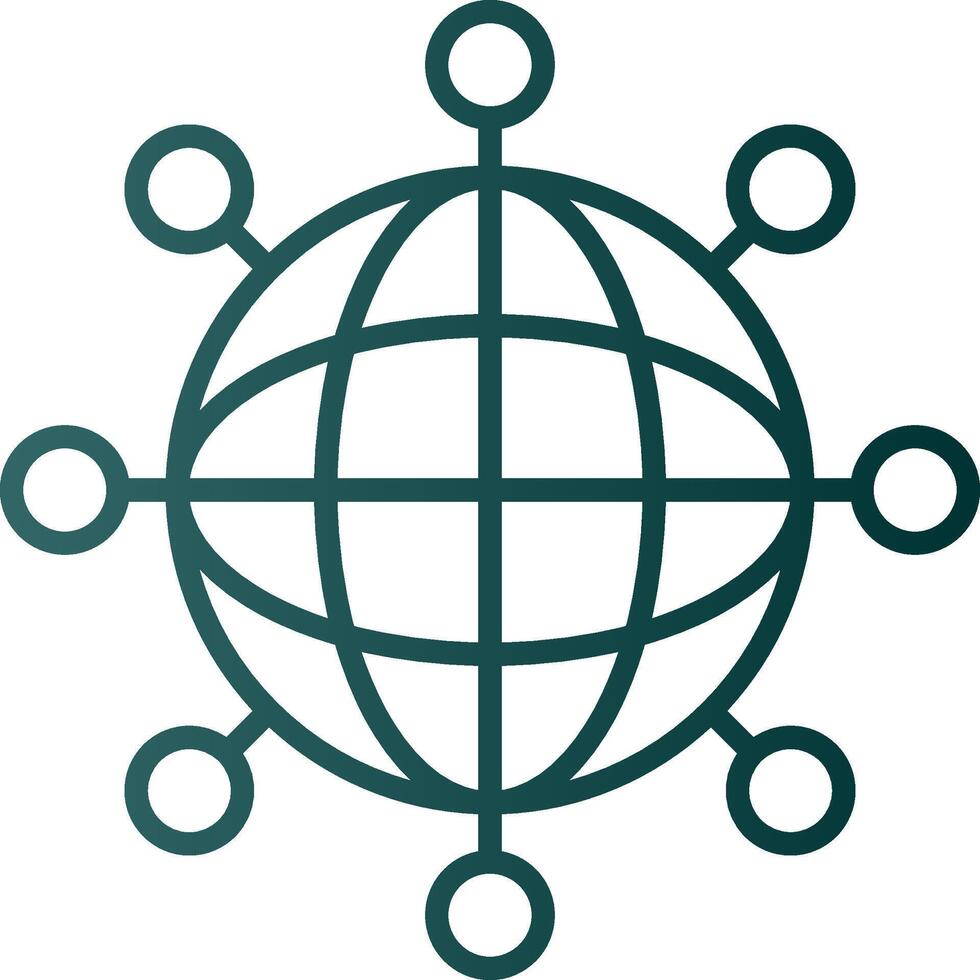 Internet Line Gradient Icon vector