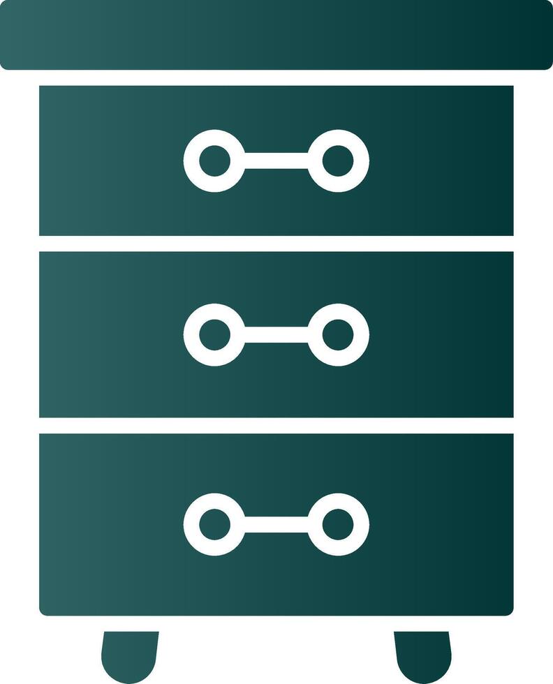 Drawers Glyph Gradient Icon vector