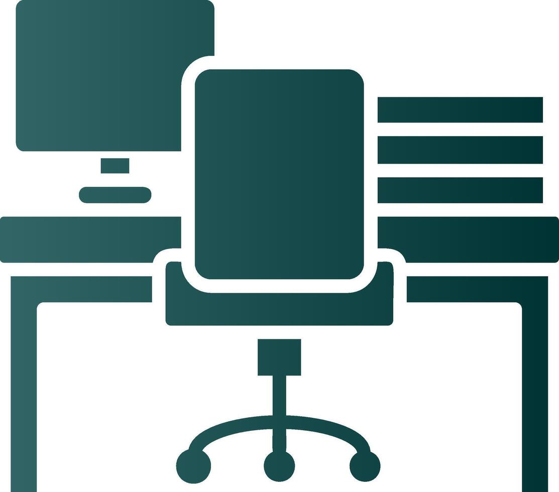 Workspace Glyph Gradient Icon vector