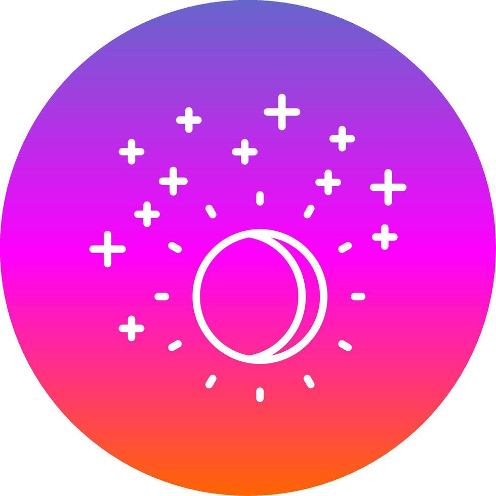 Ultraviolet Line Gradient Circle Icon vector