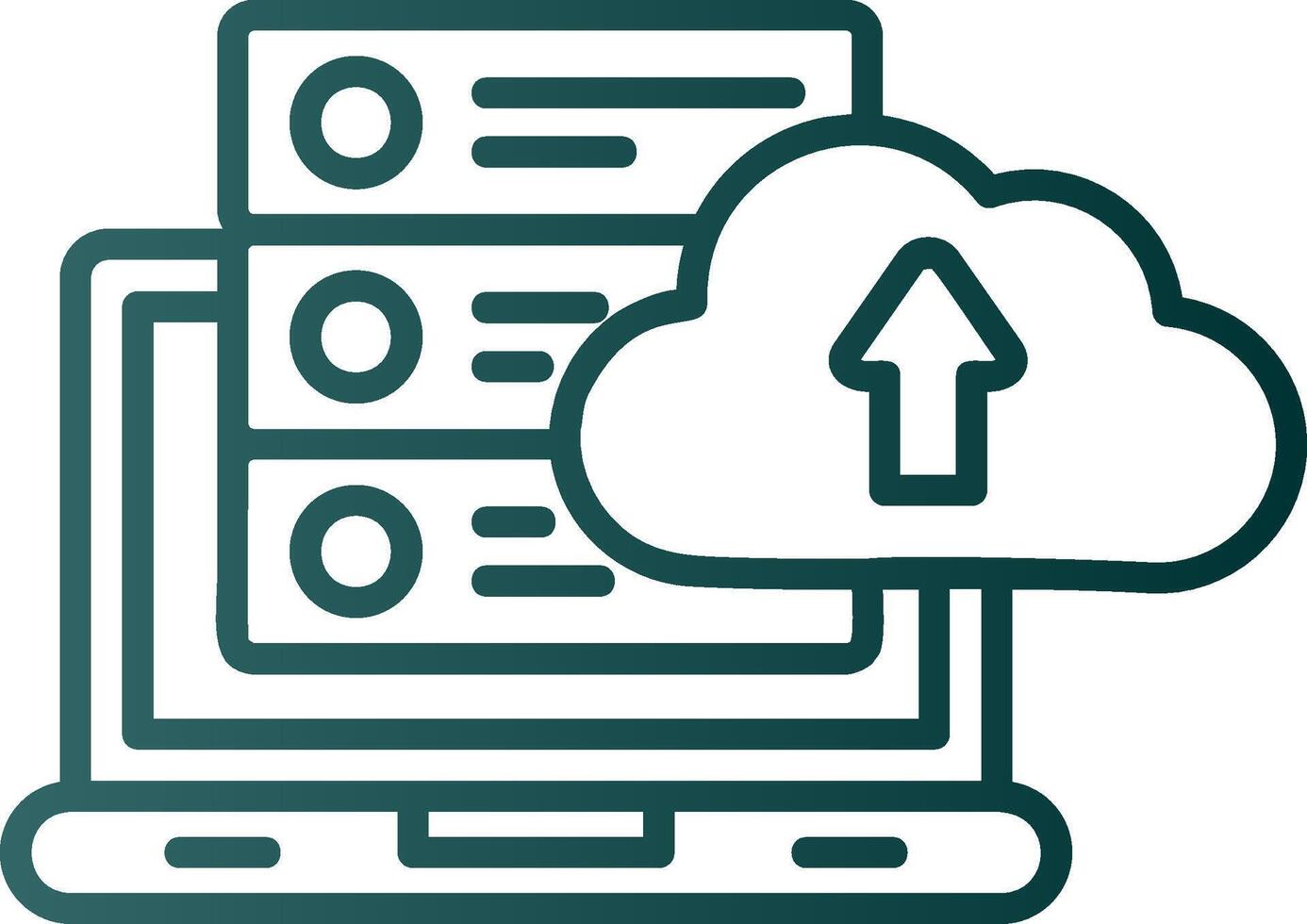 Transfer Data Line Gradient Icon vector