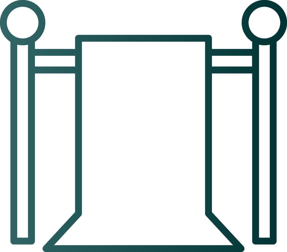 Green Screen Line Gradient Icon vector