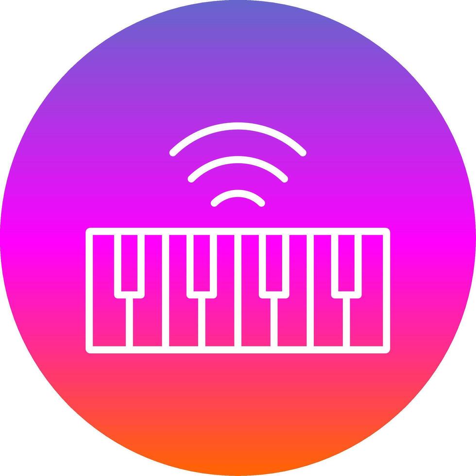 Keyboard Line Gradient Circle Icon vector
