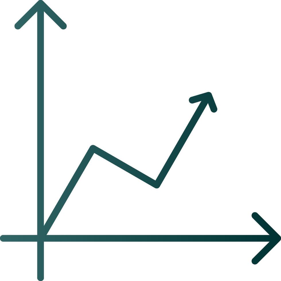 Chart Line Gradient Icon vector