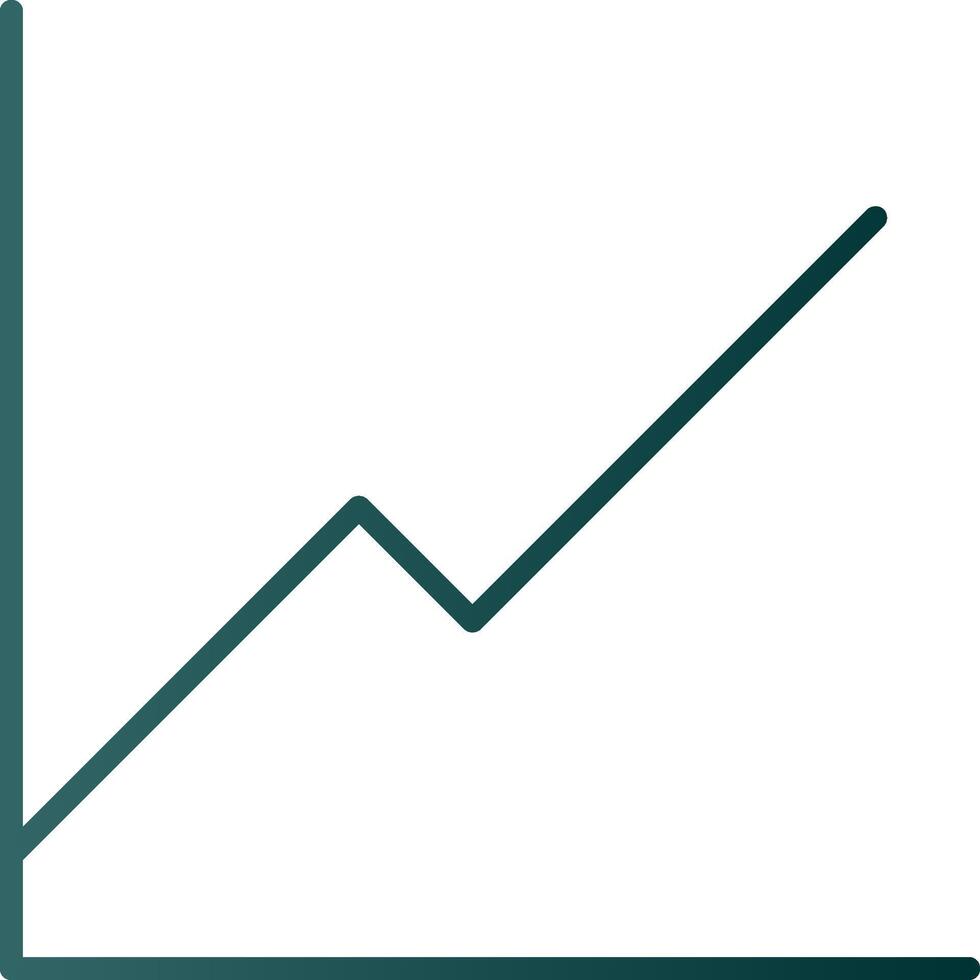 Line Gradient Chart Line Gradient Icon vector