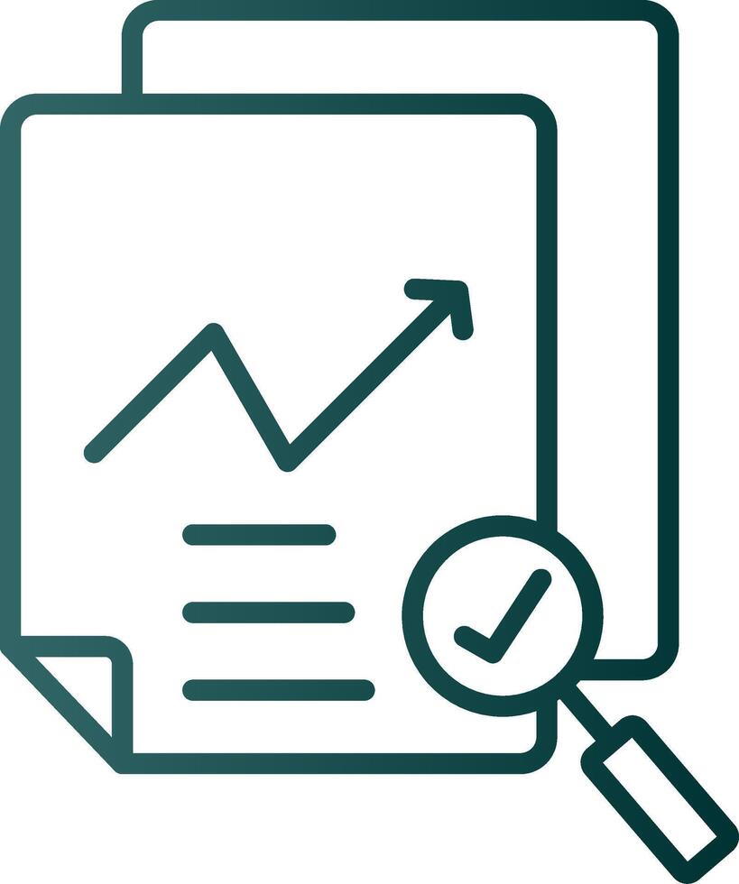 Data Quality Line Gradient Icon vector