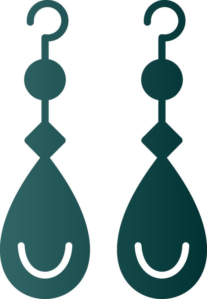 Earrings Glyph Gradient Icon vector