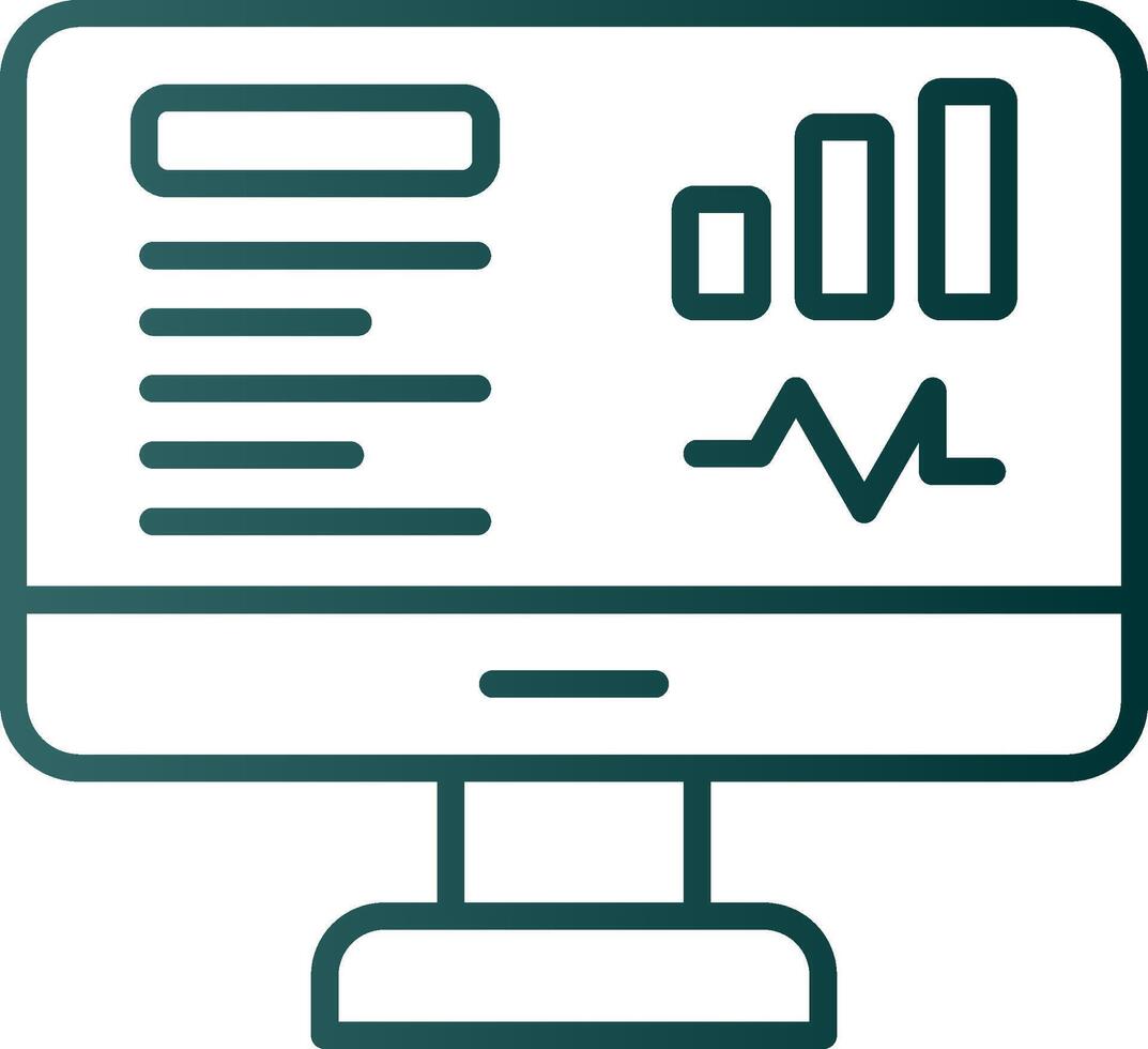 Dashboard Line Gradient Icon vector