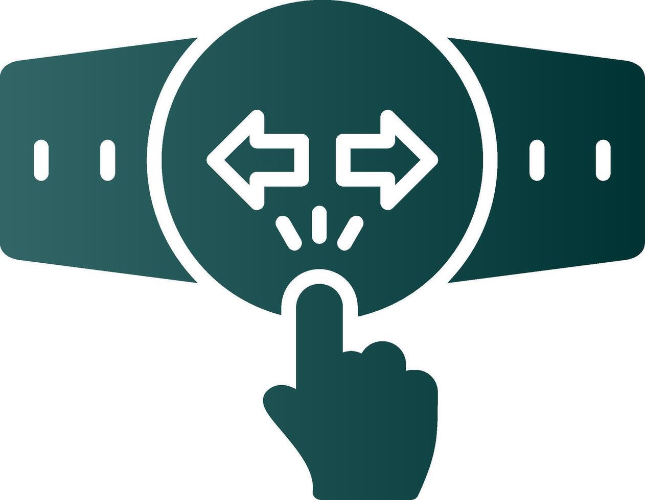Touchscreen Glyph Gradient Icon vector