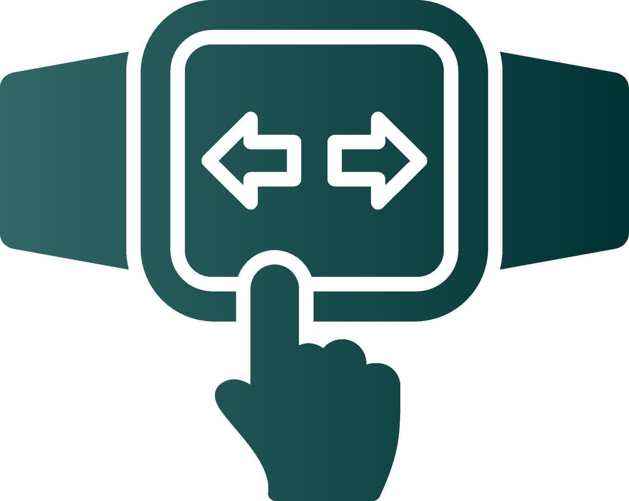Touchscreen Glyph Gradient Icon vector