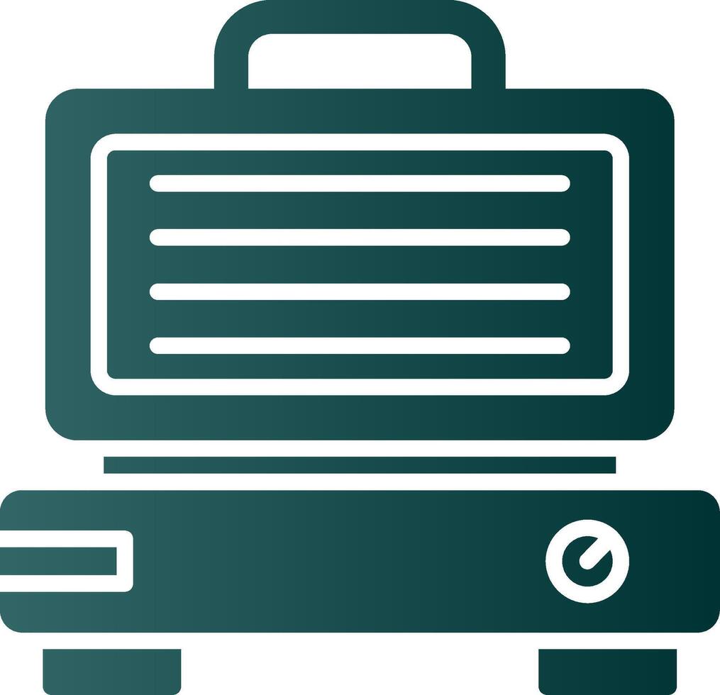 Electric Grill Glyph Gradient Icon vector