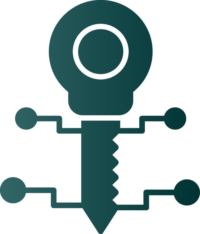 Key Glyph Gradient Icon vector
