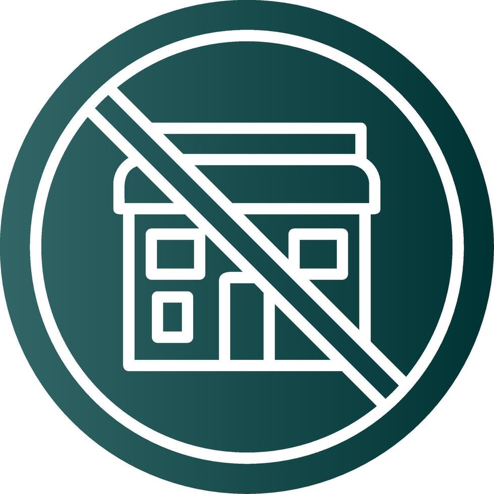 Prohibited Sign Glyph Gradient Icon vector