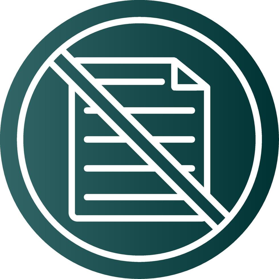 Prohibited Sign Glyph Gradient Icon vector