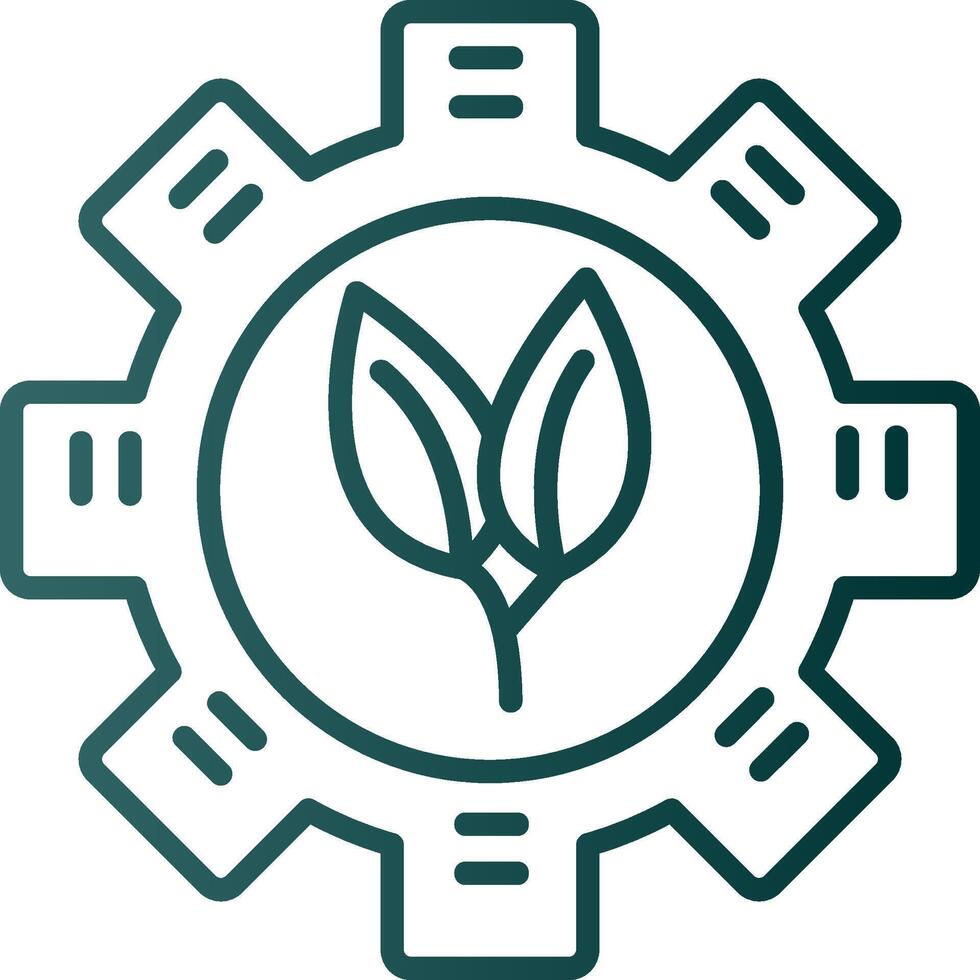 Eco Line Gradient Icon vector