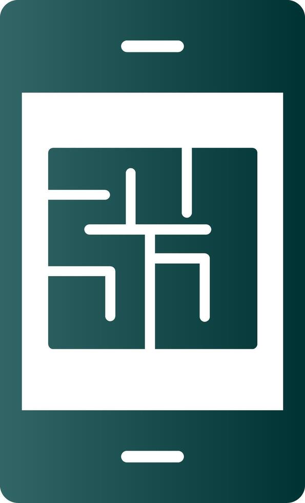 Maze Glyph Gradient Icon vector