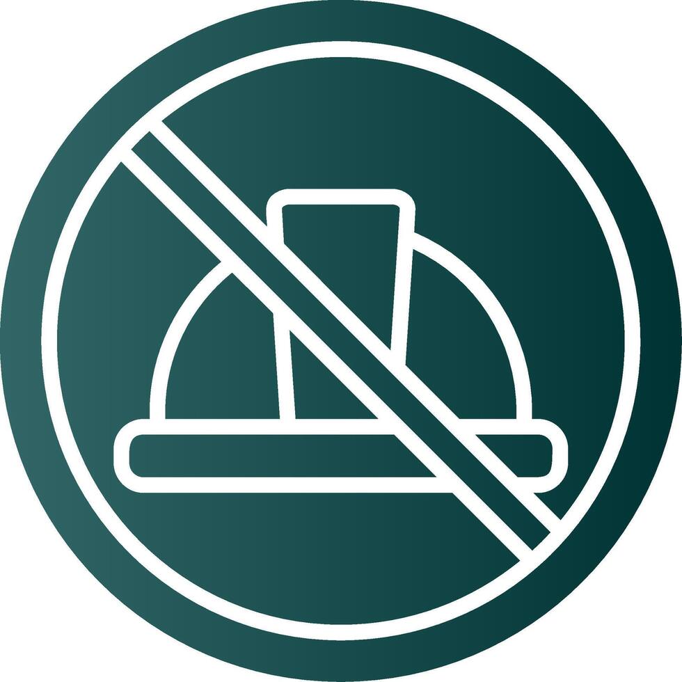 Prohibited Sign Glyph Gradient Icon vector