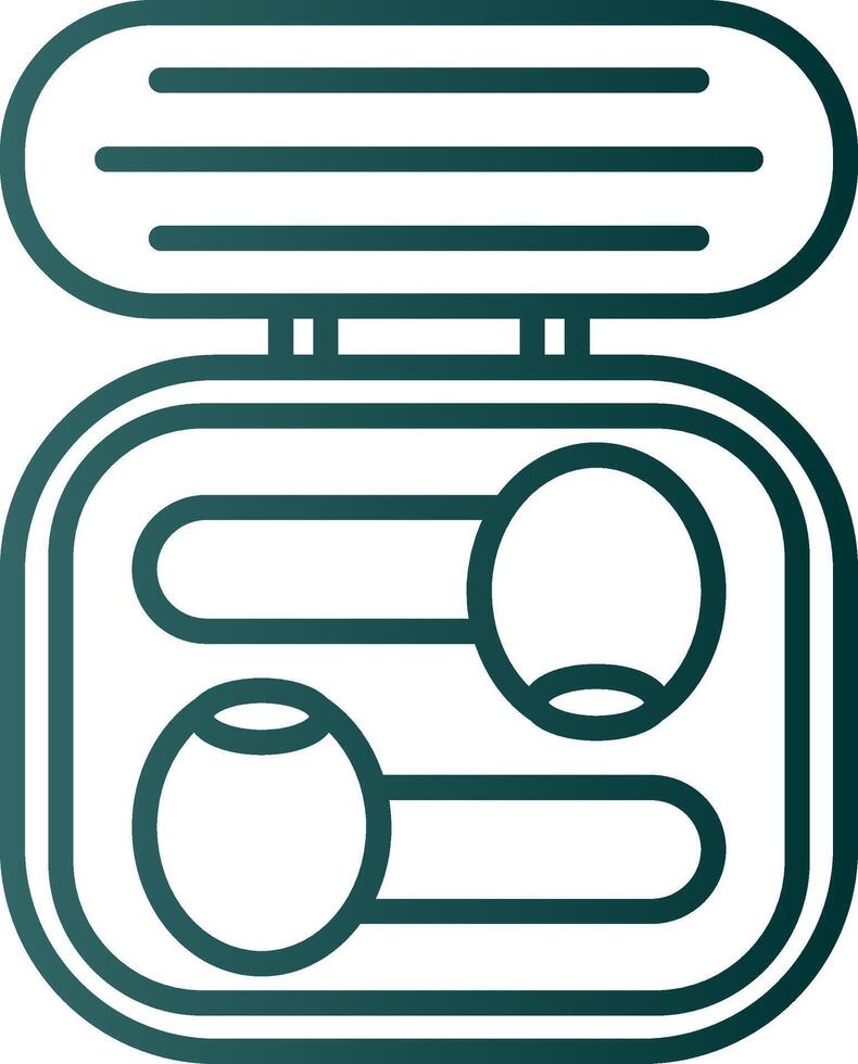 Earbuds Line Gradient Icon vector