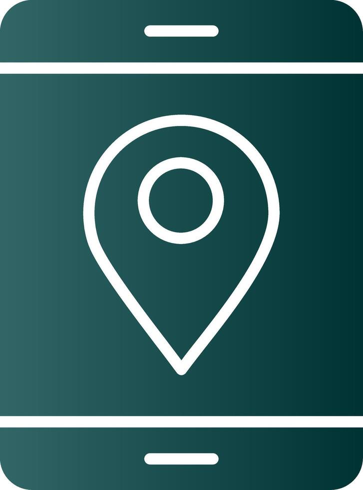 Location Glyph Gradient Icon vector