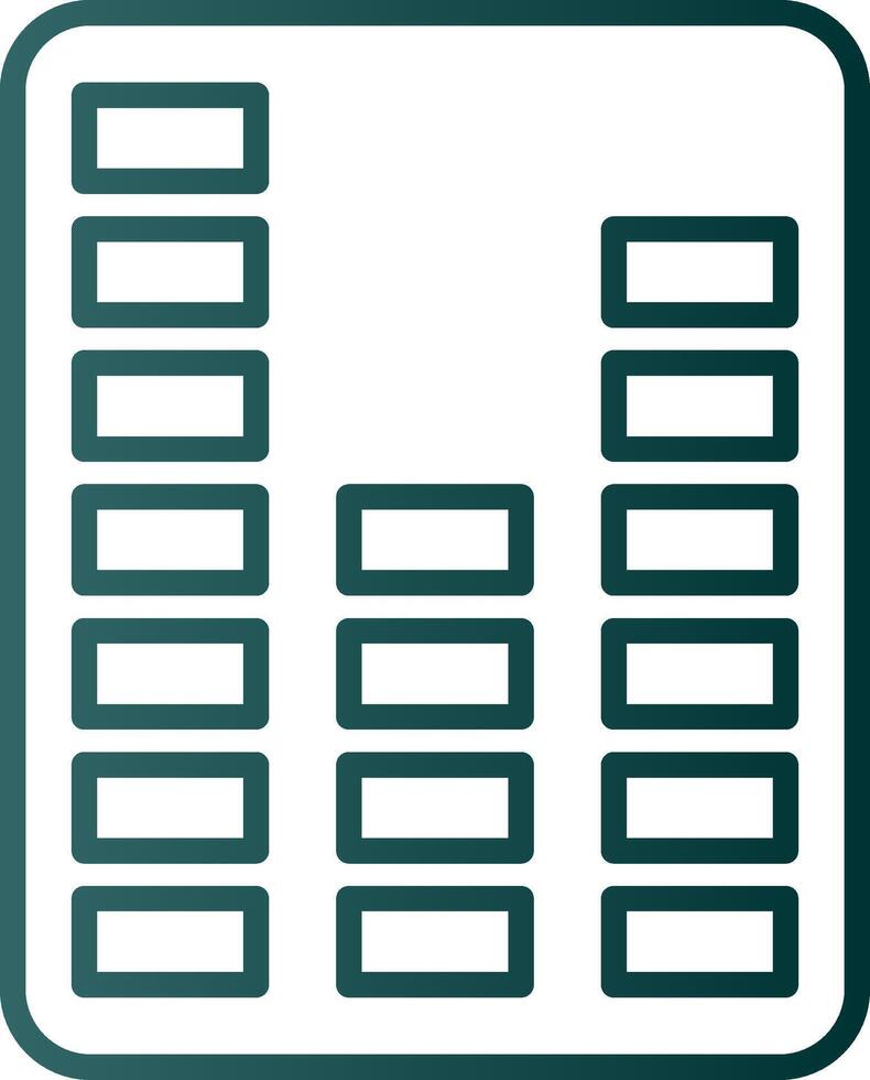 Sound Bars Line Gradient Icon vector