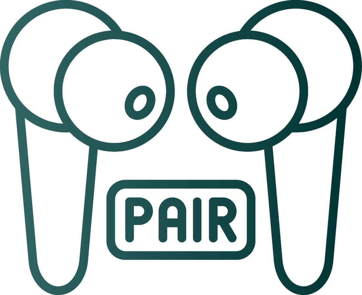 Pairing Line Gradient Icon vector