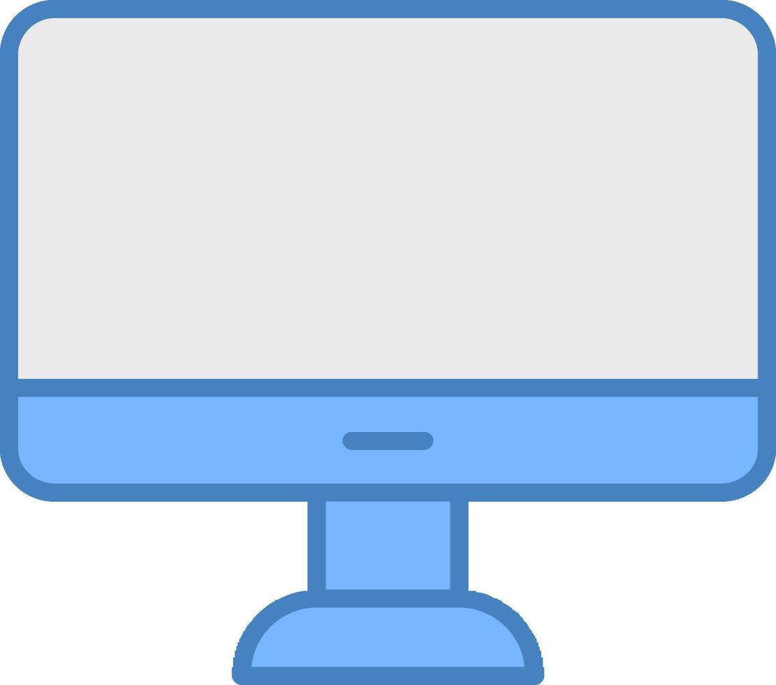 Monitor Line Filled Blue Icon vector