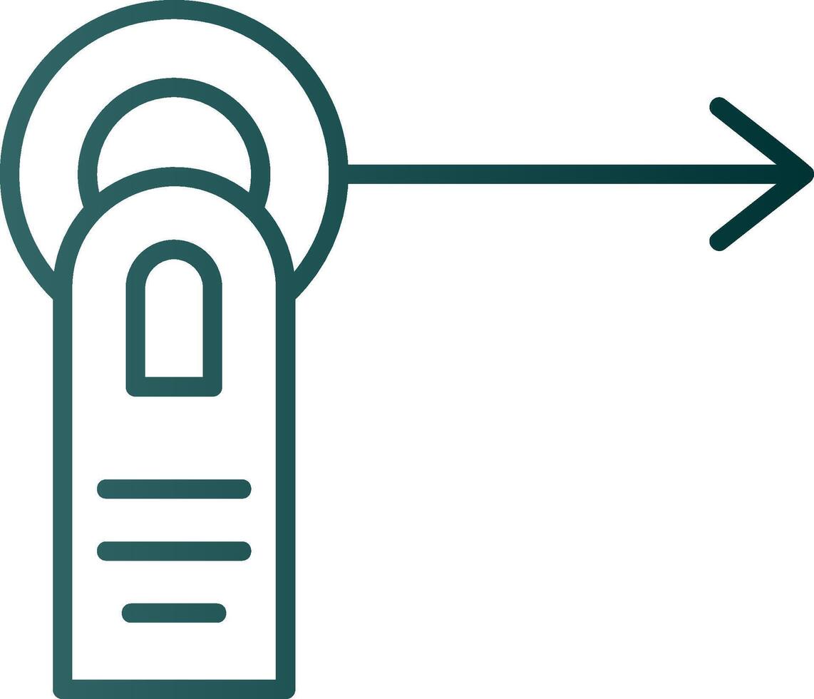 Tap Drag Line Gradient Icon vector