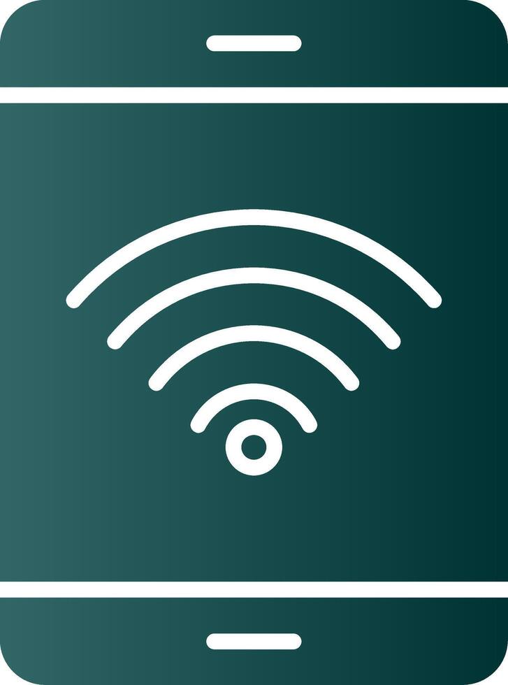Wifi Signal Glyph Gradient Icon vector