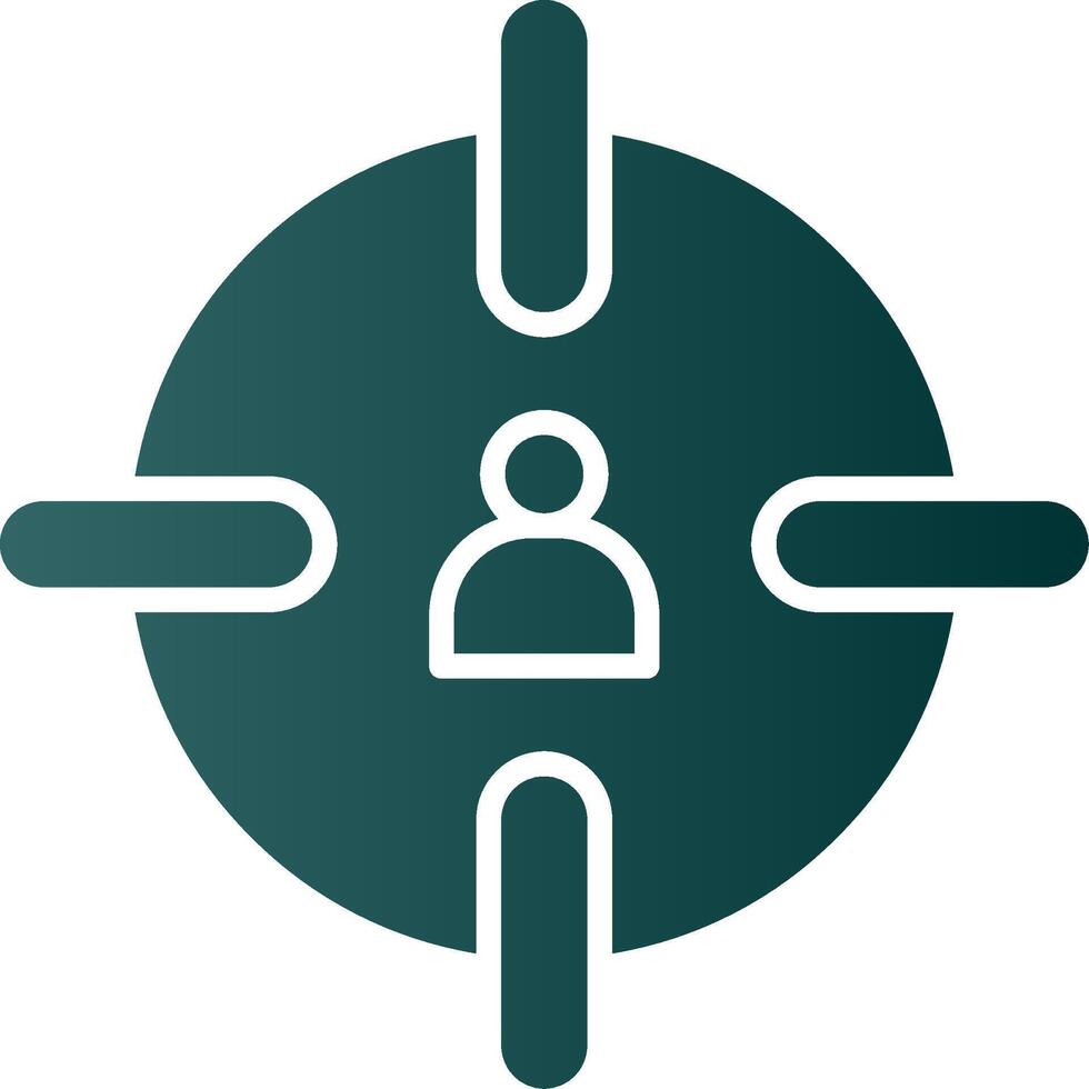 Headshot Glyph Gradient Icon vector