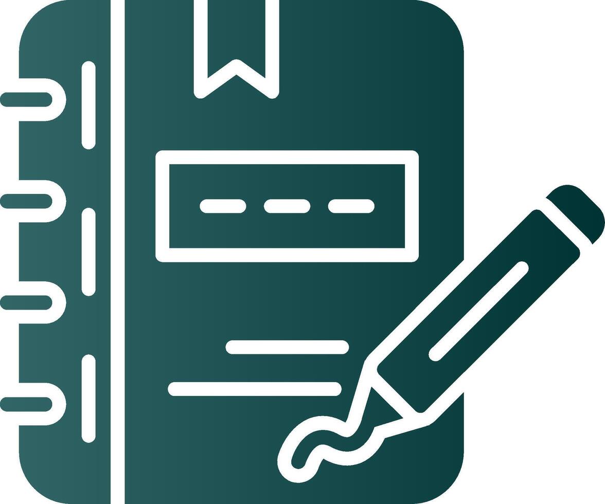 Notebook Glyph Gradient Icon vector